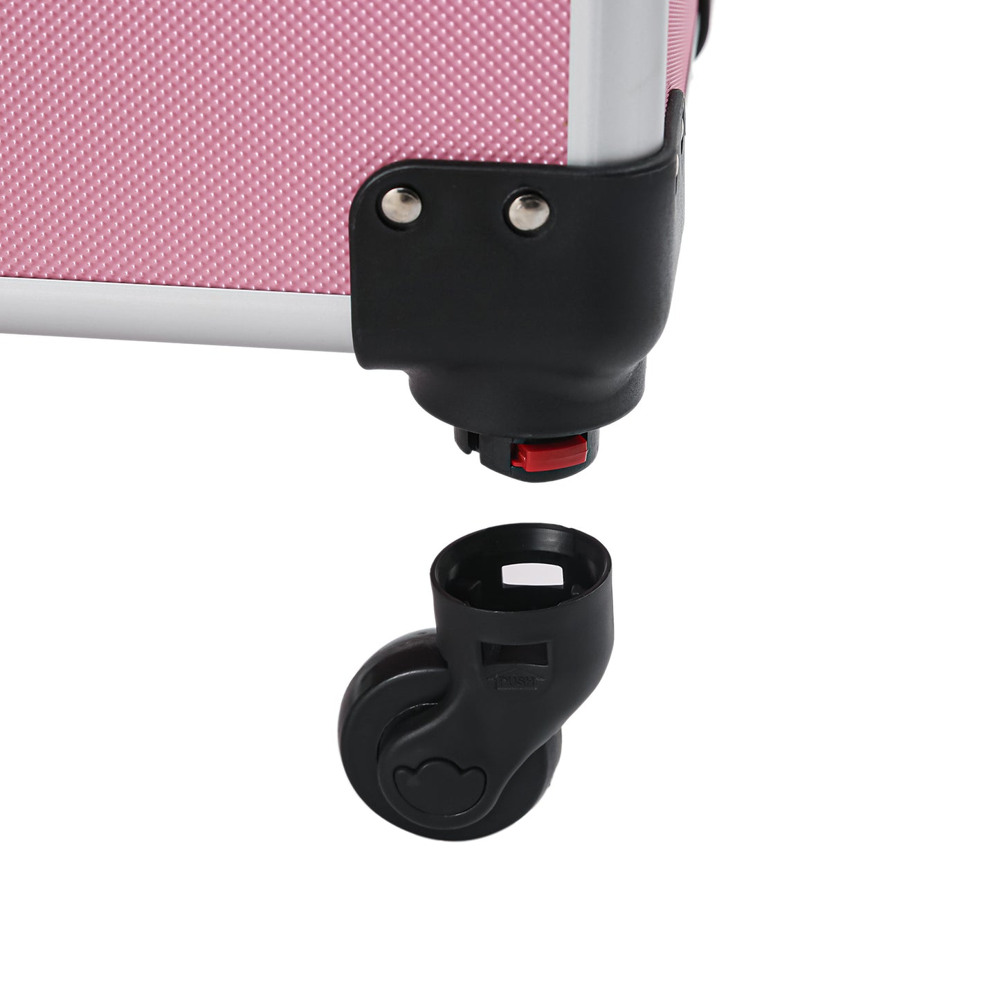 4-in-1 Aluminiumlegierung – Trolley, Beauty-Koffer, Kosmetikkoffer, Stickerei-Box